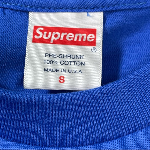 Supreme Christopher Wool Art Print 2001 Tee Shirt in Royal Blue Mens Small - Picture 7 of 7